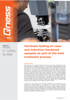 HARDNESS TESTING ON CASE AND INDUCTION-HARDENED SAMPLES AS PART OF THE HEAT TREATMENT PROCESS